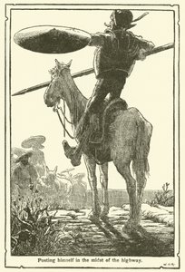 Ilustração para Dom Quixote (litho) de William Heath Robinson