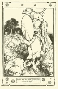Ilustração para Dom Quixote (litho) de William Heath Robinson