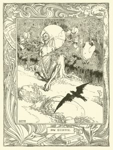 Ilustração para Dom Quixote (litho) de William Heath Robinson