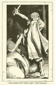 Ilustração para Dom Quixote (litho) de William Heath Robinson