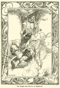 Ilustração para Dom Quixote (litho) de William Heath Robinson