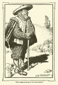 Ilustração para Dom Quixote (litho) de William Heath Robinson