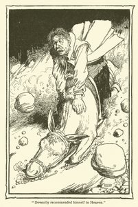 Ilustração para Dom Quixote (litho) de William Heath Robinson