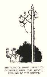 Ilustração para a Ribaldry Ferroviária de W Heath Robinson (litho) de William Heath Robinson