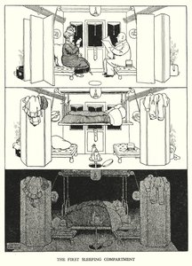 Ilustração para a Ribaldry Ferroviária de W Heath Robinson (litho) de William Heath Robinson