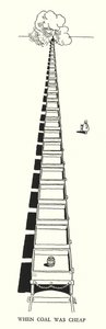 Ilustração para a Ribaldry Ferroviária de W Heath Robinson (litho) de William Heath Robinson