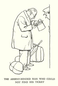 Ilustração para a Ribaldry Ferroviária de W Heath Robinson (litho) de William Heath Robinson
