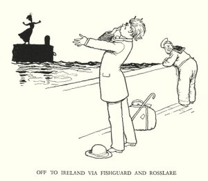 Ilustração para a Ribaldry Ferroviária de W Heath Robinson (litho) de William Heath Robinson