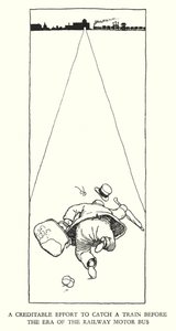 Ilustração para a Ribaldry Ferroviária de W Heath Robinson (litho) de William Heath Robinson