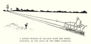 Ilustração para a Ribaldry Ferroviária de W Heath Robinson (litho) de William Heath Robinson
