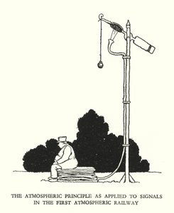 Ilustração para a Ribaldry Ferroviária de W Heath Robinson (litho) de William Heath Robinson
