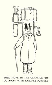 Ilustração para a Ribaldry Ferroviária de W Heath Robinson (litho) de William Heath Robinson