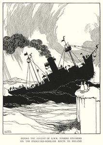 Ilustração para a Ribaldry Ferroviária de W Heath Robinson (litho) de William Heath Robinson