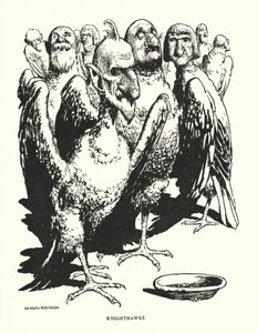 Cavaleiros falcões (litho) de William Heath Robinson