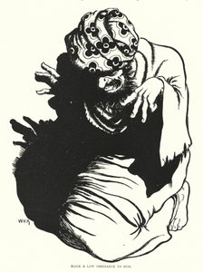 Fez uma baixa homenagem a ele (gravura) de William Heath Robinson