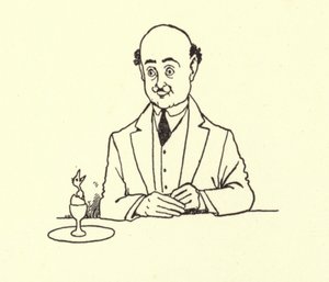 Homem, surpreendido, por, pássaro, em, seu, manhã, ovo