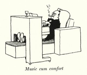 Música com conforto (litho) de William Heath Robinson