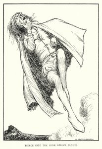 Trespassar as altas nuvens aerianas (litho) de William Heath Robinson