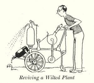 Reavivando uma Planta Desejada (litho) de William Heath Robinson