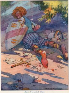 Robert Bruce e a aranha de William Heath Robinson