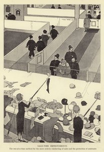 Aprimoramentos no tempo de venda, o método de uma vez por vez para a condução mais ordenada das vendas e a proteção dos assistentes de William Heath Robinson