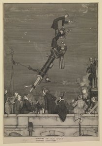 À procura do cometa Halley no Observatório de Greenwich de William Heath Robinson