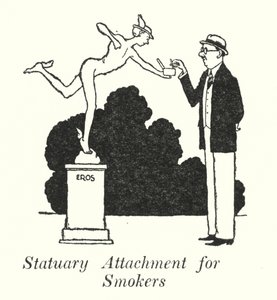 Anexo estatutário para fumantes (litho) de William Heath Robinson