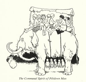O Espírito Comunal do Homem Piltdown (litho) de William Heath Robinson
