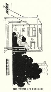 O Salão de Ar Fresco (litho) de William Heath Robinson