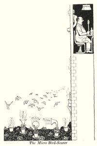 O Micro Bird-Scarer (litho) de William Heath Robinson