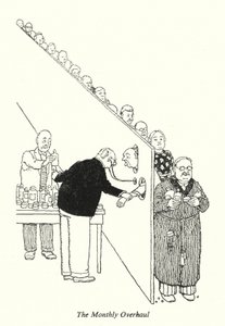 A Revisão Mensal (litho) de William Heath Robinson