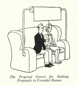 A Tela de Propostas para a Elaboração de Propostas em Salas Cheias (litho) de William Heath Robinson