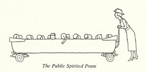 O Pram Espirituoso Público (litho) de William Heath Robinson