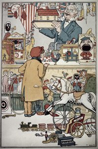 The Toyshop, 1900 (impressão) de William Heath Robinson