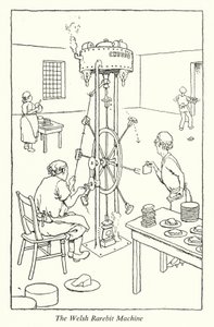 A Máquina de Rarebit Galês (litho) de William Heath Robinson