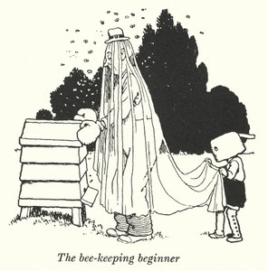O principiante da apicultura (litho) de William Heath Robinson