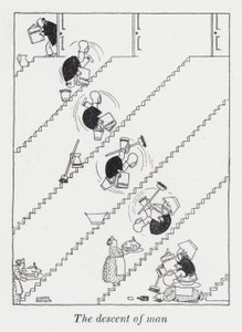 A descendência do homem (litho) de William Heath Robinson