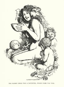 A criança mais velha era uma filha, cujo nome era Vine (litho) de William Heath Robinson