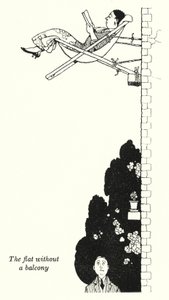 O apartamento sem varanda (litho) de William Heath Robinson