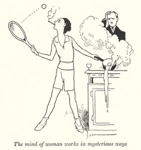 A mente da mulher trabalha de forma misteriosa (litho) de William Heath Robinson