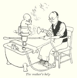 A ajuda da mãe (litho) de William Heath Robinson