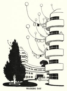 Dia da Lavagem (litho) de William Heath Robinson