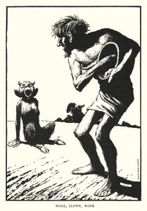 Trabalho, palhaço, trabalho (litho) de William Heath Robinson