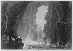 Dunkerry Cave, County Antrim (gravura)
