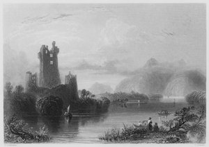 Castelo Ross, Killarney (gravura) de William Henry (after) Bartlett