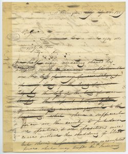Começa o rascunho da carta de William H. Ashley, Washington - "Caro General, cheguei aqui há uma semana..." de William Henry Ashley