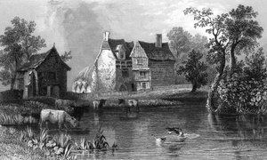 Abadia de Beleigh, perto de Maldon, Essex, gravado por Charles Mottram, 1832 de William Henry Bartlett