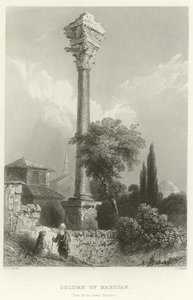 Coluna de Marciano, Constantinopla de William Henry Bartlett