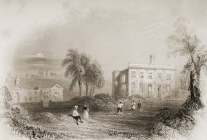 Castelo Dangan, Condado de Meath, na Irlanda, de "Cenário e Antiguidades da Irlanda" por George Virtue, de 1860 de William Henry Bartlett