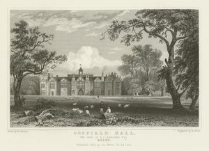 Gosfield Hall, o assento de EG Barnard, Esquire, Essex de William Henry Bartlett